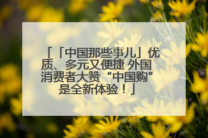 「中国那些事儿」优质、多元又便捷 外国消费者大赞“中国购”是全新体验！