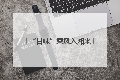 “甘味”乘风入湘来