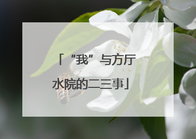 “我”与方厅水院的二三事