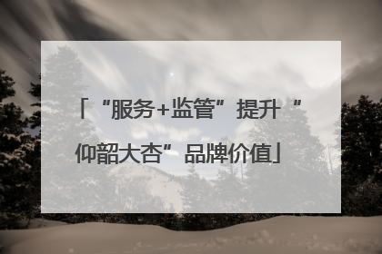 “服务+监管”提升“仰韶大杏”品牌价值