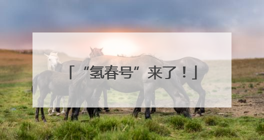 “氢春号”来了！