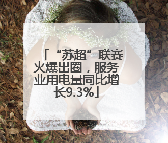 “苏超”联赛火爆出圈，服务业用电量同比增长9.3%