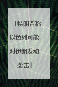 特朗普称以色列可能对伊朗发动袭击
