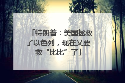特朗普：美国拯救了以色列，现在又要救“比比”了