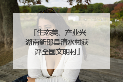生态美、产业兴 湖南新邵县清水村获评全国文明村