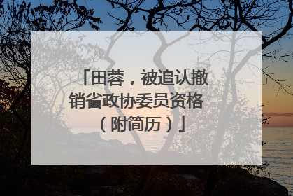 田蓉，被追认撤销省政协委员资格（附简历）