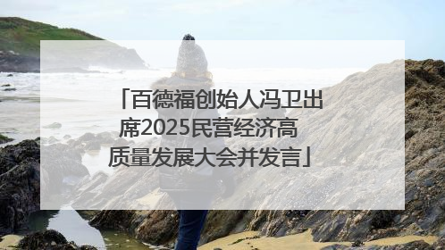百德福创始人冯卫出席2025民营经济高质量发展大会并发言
