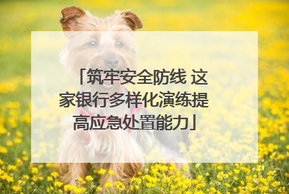 筑牢安全防线 这家银行多样化演练提高应急处置能力