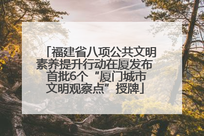 福建省八项公共文明素养提升行动在厦发布 首批6个“厦门城市文明观察点”授牌