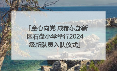 童心向党 成都东部新区石盘小学举行2024级新队员入队仪式