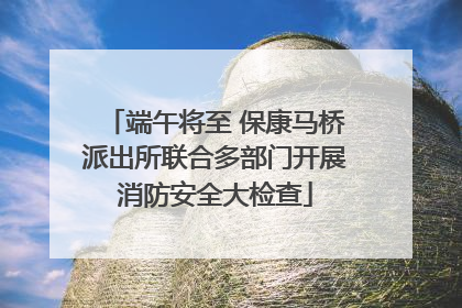 端午将至 保康马桥派出所联合多部门开展消防安全大检查