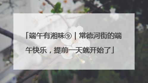 端午有湘味⑨｜常德河街的端午快乐，提前一天就开始了