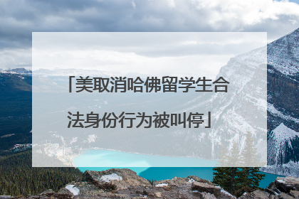 美取消哈佛留学生合法身份行为被叫停