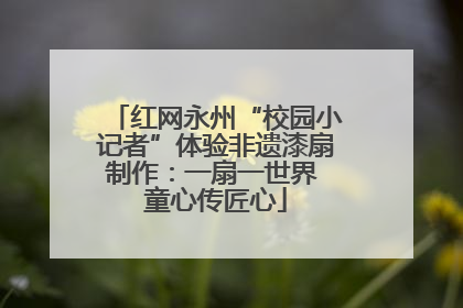 红网永州“校园小记者”体验非遗漆扇制作：一扇一世界 童心传匠心