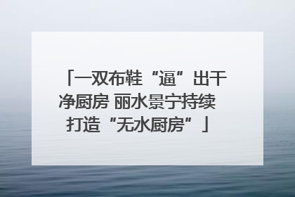 一双布鞋“逼”出干净厨房 丽水景宁持续打造“无水厨房”