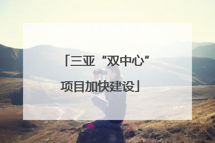 三亚“双中心”项目加快建设