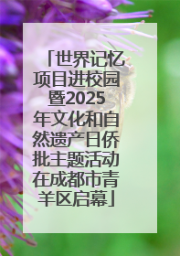 世界记忆项目进校园暨2025年文化和自然遗产日侨批主题活动在成都市青羊区启幕
