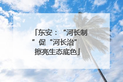 东安：“河长制”促“河长治” 擦亮生态底色