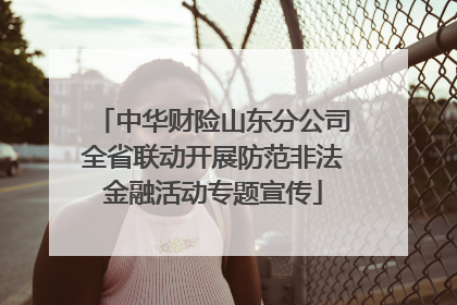 中华财险山东分公司全省联动开展防范非法金融活动专题宣传