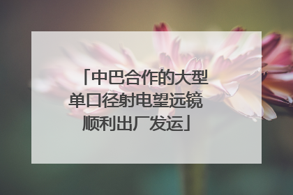 中巴合作的大型单口径射电望远镜顺利出厂发运