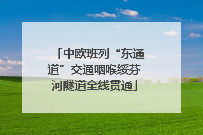 中欧班列“东通道”交通咽喉绥芬河隧道全线贯通