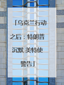 乌克兰行动之后：特朗普沉默 美特使警告