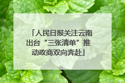 人民日报关注云南出台“三张清单”推动政商双向奔赴