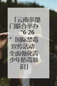 云南多部门联合举办“6·26”国际禁毒宣传活动 全面强化青少年防毒意识