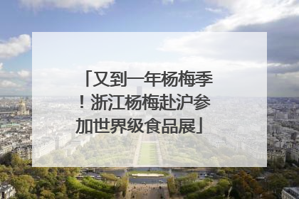 又到一年杨梅季！浙江杨梅赴沪参加世界级食品展