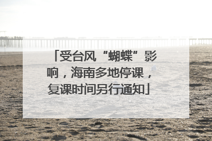 受台风“蝴蝶”影响，海南多地停课，复课时间另行通知