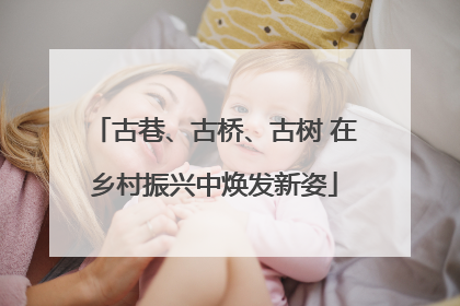 古巷、古桥、古树 在乡村振兴中焕发新姿