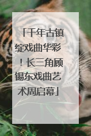 千年古镇绽戏曲华彩！长三角顾锡东戏曲艺术周启幕