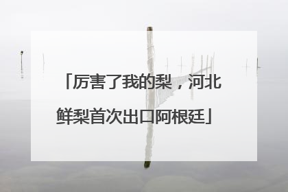 厉害了我的梨，河北鲜梨首次出口阿根廷