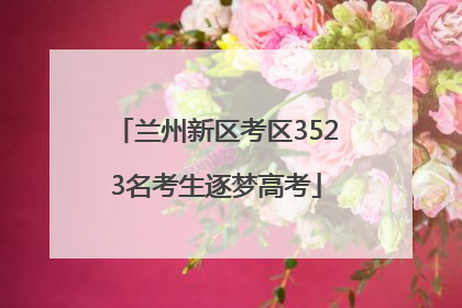 兰州新区考区3523名考生逐梦高考
