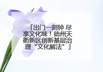 出门一刻钟 尽享文化味！德州天衢新区创新基层治理“文化解法”