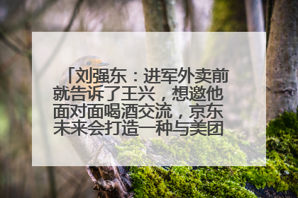刘强东：进军外卖前就告诉了王兴，想邀他面对面喝酒交流，京东未来会打造一种与美团不同的商业模式