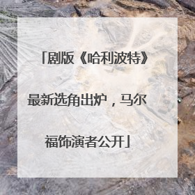 剧版《哈利波特》最新选角出炉，马尔福饰演者公开