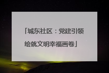 城东社区：党建引领绘就文明幸福画卷