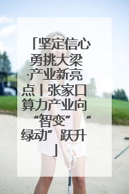 坚定信心 勇挑大梁·产业新亮点丨张家口算力产业向“智变”“绿动”跃升