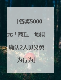 各奖5000元！商丘一地拟确认2人见义勇为行为