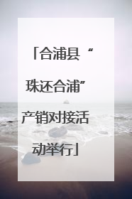合浦县“珠还合浦”产销对接活动举行