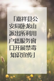 嘉祥县公安局卧龙山派出所利用户籍服务窗口开展禁毒知识宣传