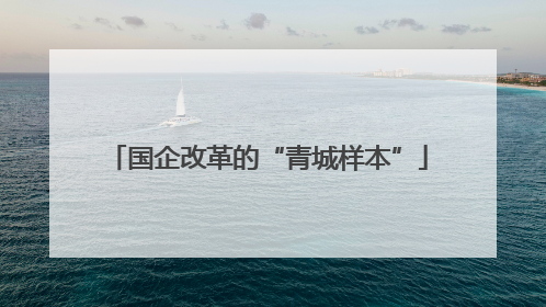 国企改革的“青城样本”