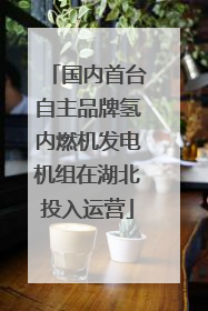 国内首台自主品牌氢内燃机发电机组在湖北投入运营