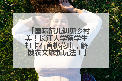 国际范儿遇见乡村美！长江大学留学生打卡石首桃花山，解锁农文旅新玩法！