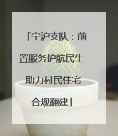 宁沪支队：前置服务护航民生 助力村民住宅合规翻建