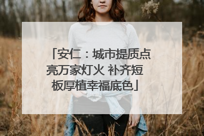 安仁：城市提质点亮万家灯火 补齐短板厚植幸福底色