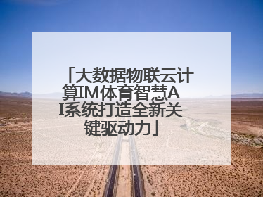 大数据物联云计算IM体育智慧AI系统打造全新关键驱动力