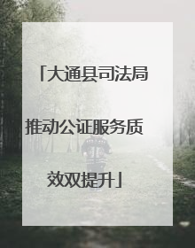 大通县司法局推动公证服务质效双提升