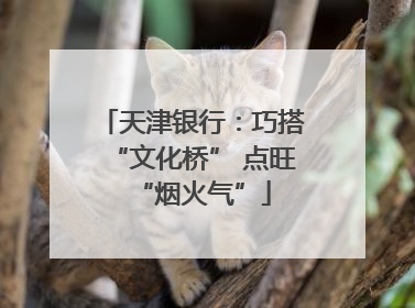 天津银行：巧搭“文化桥” 点旺“烟火气”